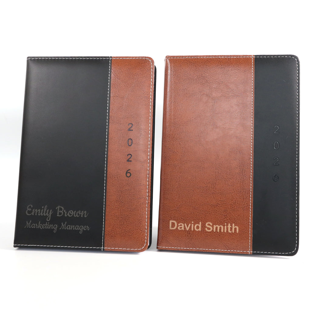 Personalised Premium 2026 Diary Organiser - A5 size | Custom Engraved Planner (UK dates and holidays)
