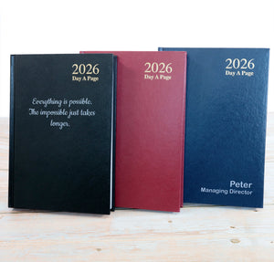 Personalised Premium Hardback Diary 2026, A4/A5 size | Custom printed Organiser (UK dates)