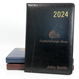 Personalised Premium Executive Diary Organiser 2024, A4, A5 size, UK dates