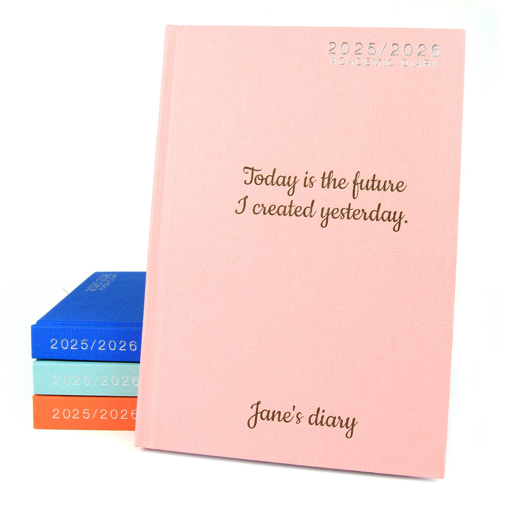 Personalised Academic Hardcover Diary 2025-2026 - A4/A5 | Custom Engraved
