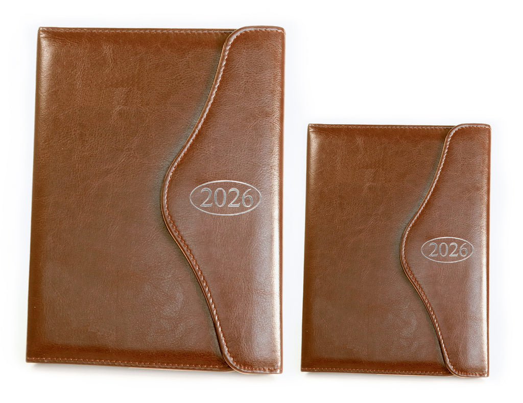Personalised Diary Organiser 2026, A5/A6 size | Custom Engraved Planner (UK dates)