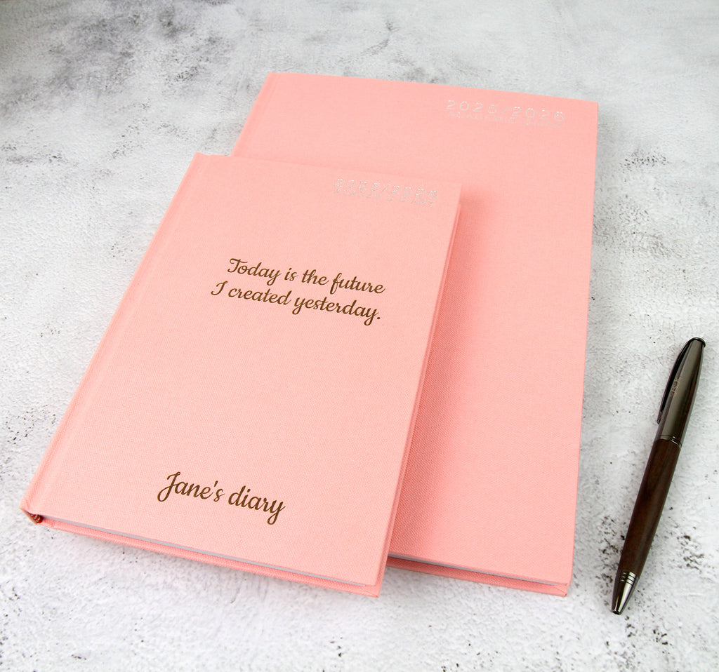 Personalised Academic Hardcover Diary 2025-2026 - A4/A5 | Custom Engraved