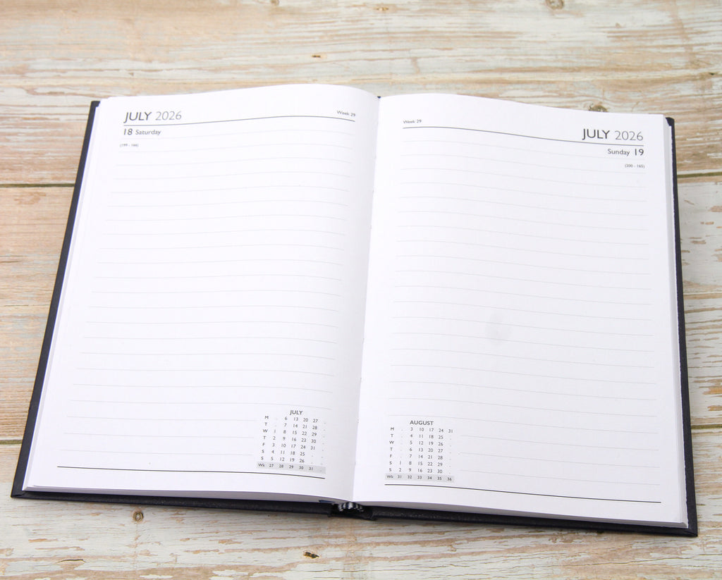 Personalised Premium Hardback Diary 2026, A4/A5 size | Custom printed Organiser (UK dates)