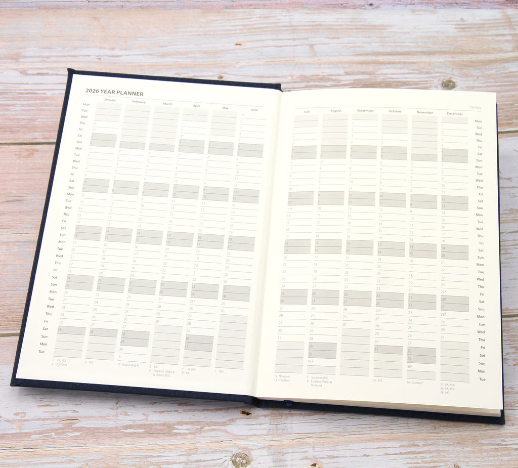 Personalised Premium Diary Organiser 2026 A4/A5 size | Custom Printed Planner