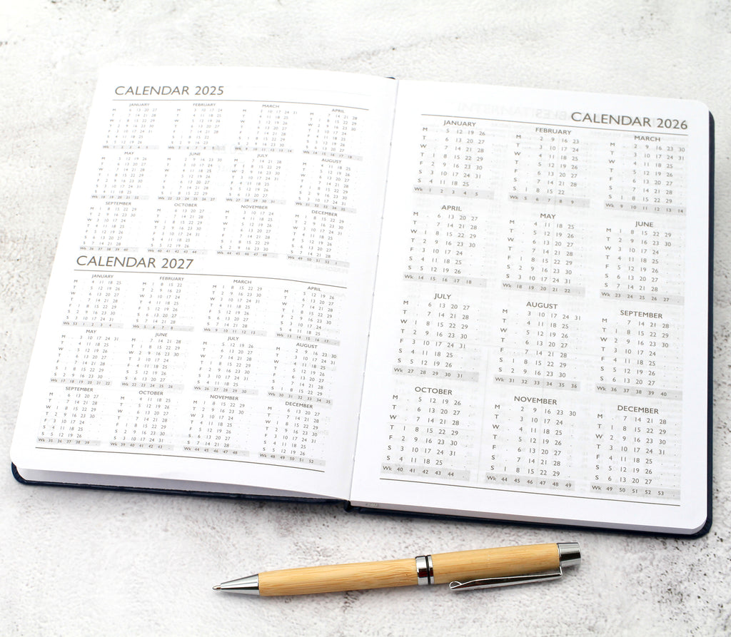 Personalised Hardcover Fashion Diary Organiser 2026  | Custom Engraved Planner