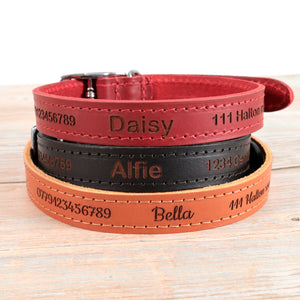 Personalised Custom Leather Dog Collar