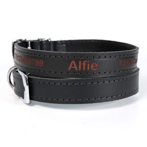 Personalised Custom Leather Dog Collar