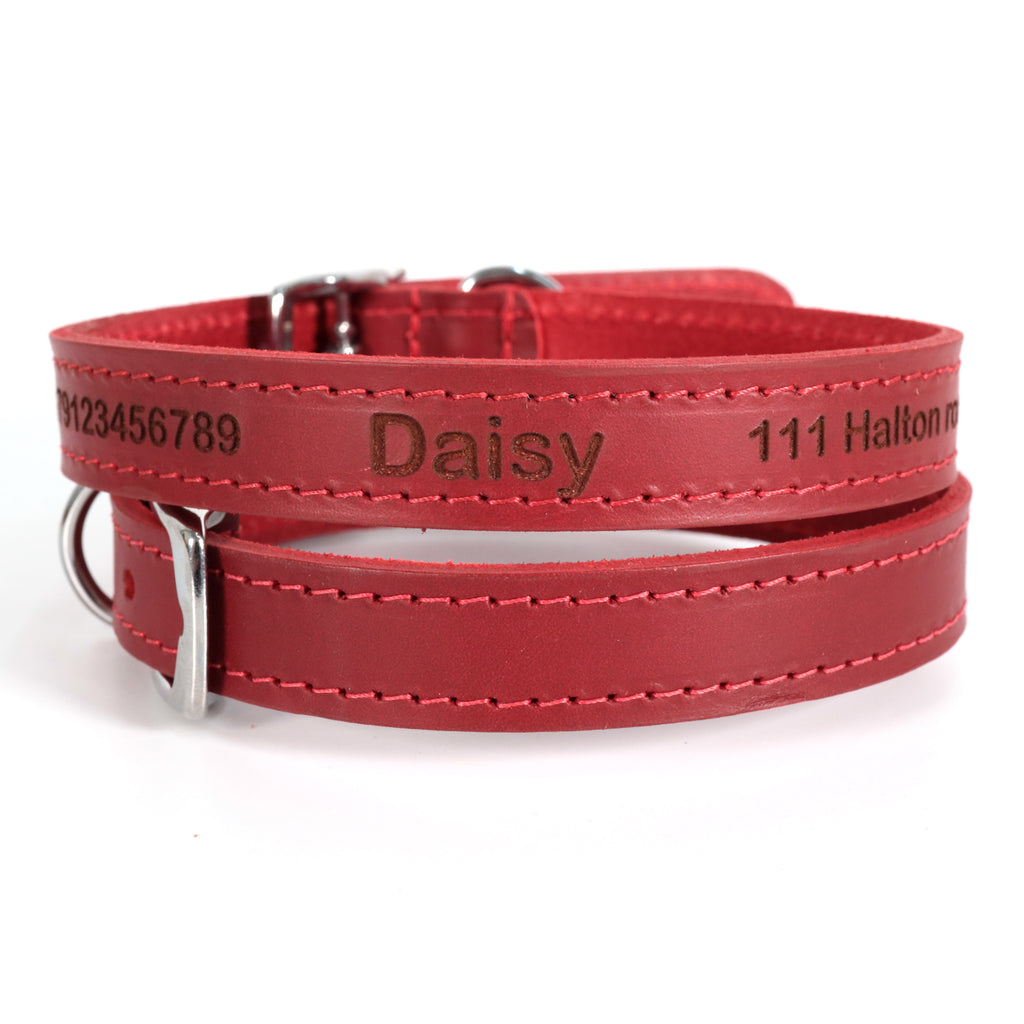 Personalised Custom Leather Dog Collar