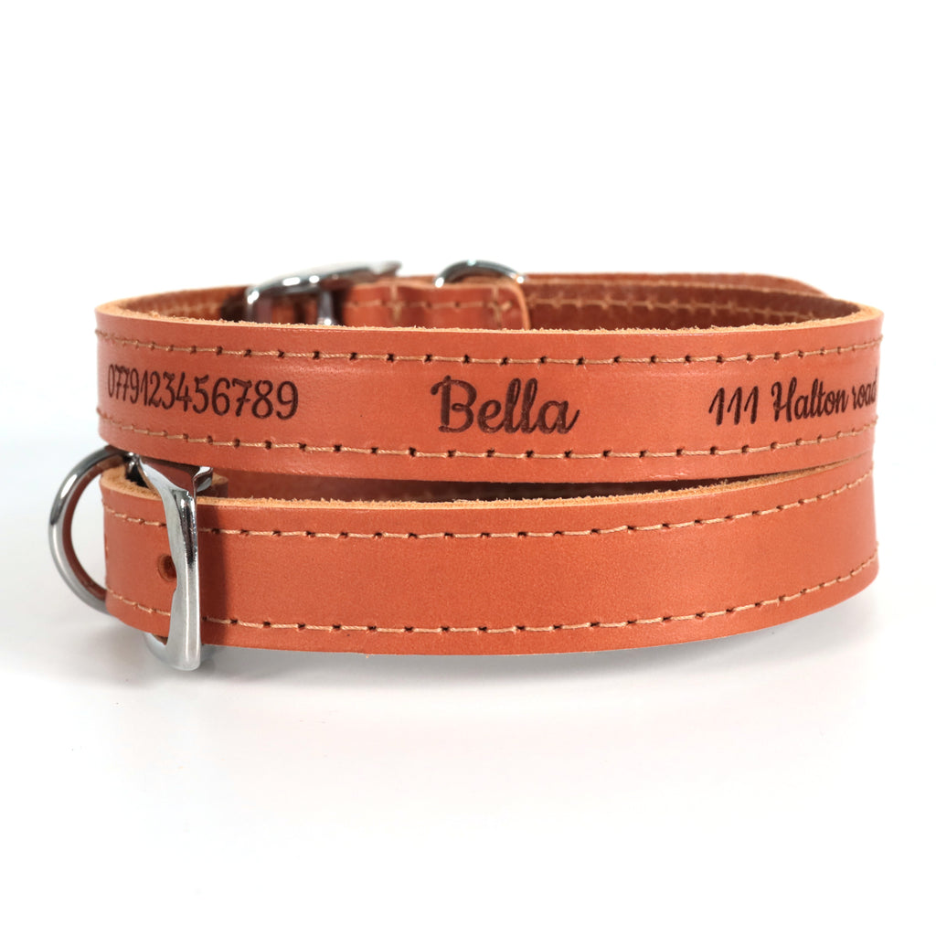 Personalised Custom Leather Dog Collar