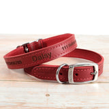 Personalised Custom Leather Dog Collar