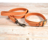 Personalised Finest Leather Dog Puppy Collar + optional Matching Lead