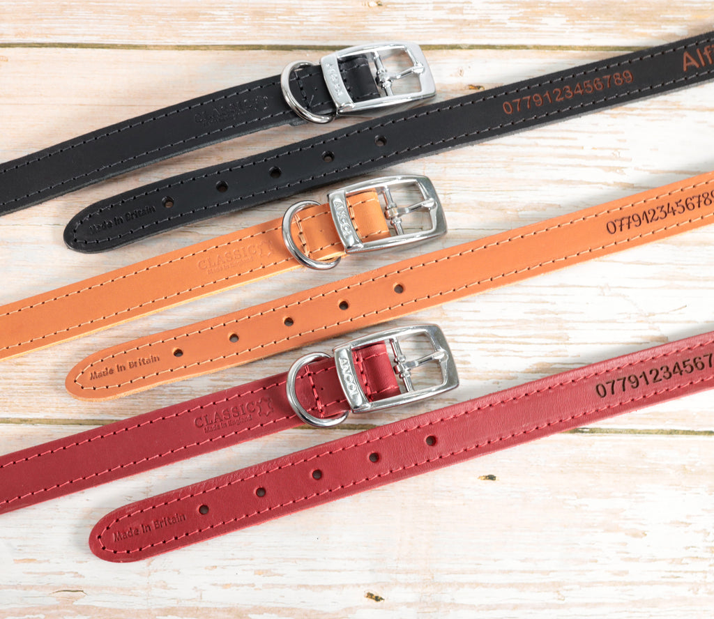 Personalised Custom Leather Dog Collar