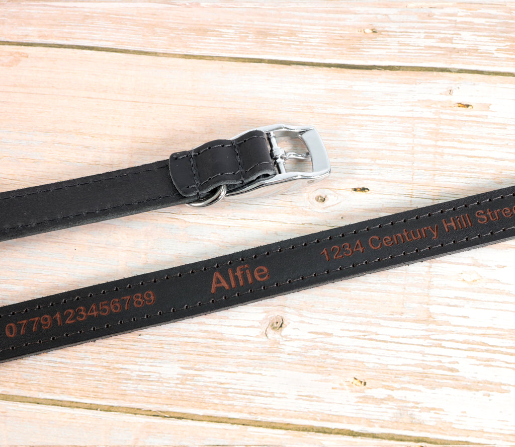 Personalised Custom Leather Dog Collar