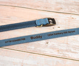Personalised Finest Leather Dog Puppy Collar + optional Matching Lead