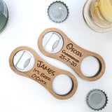 Personalised Custom Bamboo Bottle Opener + Gift Box | Design A Truly Unique Present | Laser Engraved | Great Birthday Father's Valentine's Day Wedding Gift Idea