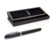 Personalised Custom Premium Satin Black Metal Fountain Pen + Gift Box | Design A Truly Unique Present | Laser Engraved