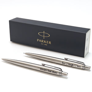 Personalised Custom Parker Jotter Pen or Pencil + Gift Box | Design A Truly Unique Present | Laser Engraved