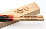 Personalised Drum sticks, 5A size + optional gift box