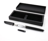 Personalised Custom Premium Satin Black Metal Fountain Pen + Gift Box | Design A Truly Unique Present | Laser Engraved