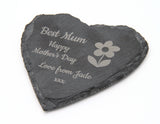 Personalised Slate Love Heart Coaster