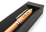 Personalised Bamboo Wooden Ballpoint Eco Pen + Gift Box