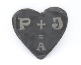 Personalised Slate Love Heart Coaster