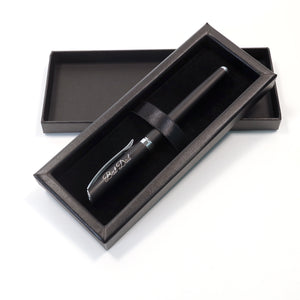 Personalised Custom Premium Satin Black Metal Fountain Pen + Gift Box | Design A Truly Unique Present | Laser Engraved