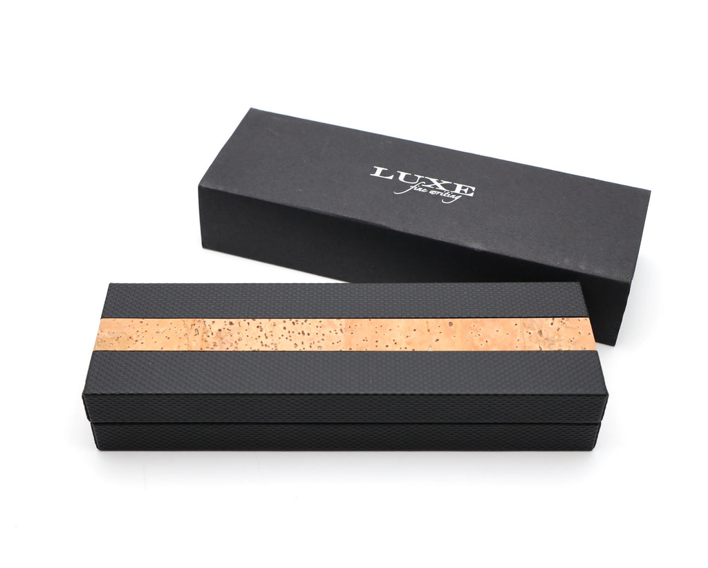 Personalised Premium Cork Metal Ballpoint Pen + Gift Box