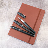 Personalised Custom Premium Satin Black Metal Fountain Pen + Gift Box | Design A Truly Unique Present | Laser Engraved
