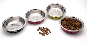 Personalised Cat Bowl, Bespoke Stainless Steel Quality Food / Water Tray