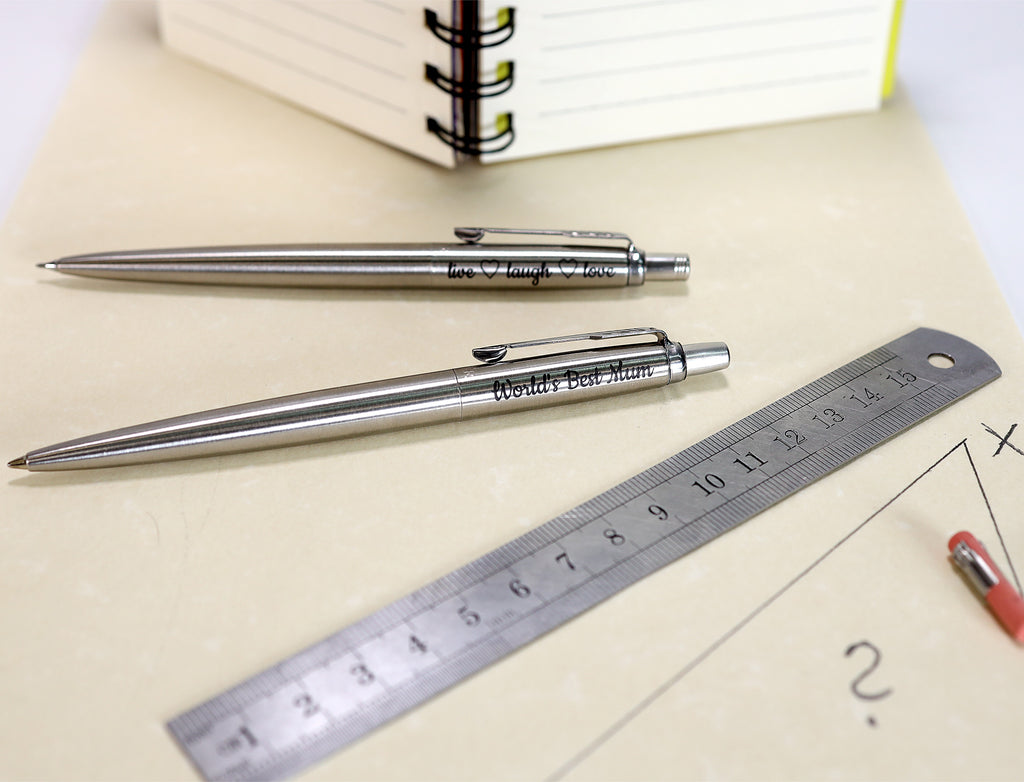 Personalised Custom Parker Jotter Pen or Pencil + Gift Box | Design A Truly Unique Present | Laser Engraved