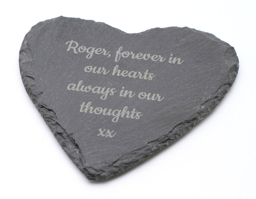 Personalised Slate Love Heart Coaster