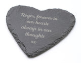 Personalised Slate Love Heart Coaster