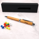 Personalised Bamboo Wooden Ballpoint Eco Pen + Gift Box