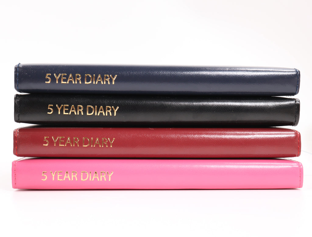 Personalised Custom Premium 5 Year Diary Organiser | Gold Embossed Gift