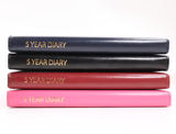 Personalised Custom Premium 5 Year Diary Organiser | Gold Embossed Gift