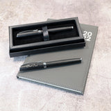 Personalised Custom Premium Satin Black Metal Fountain Pen + Gift Box | Design A Truly Unique Present | Laser Engraved