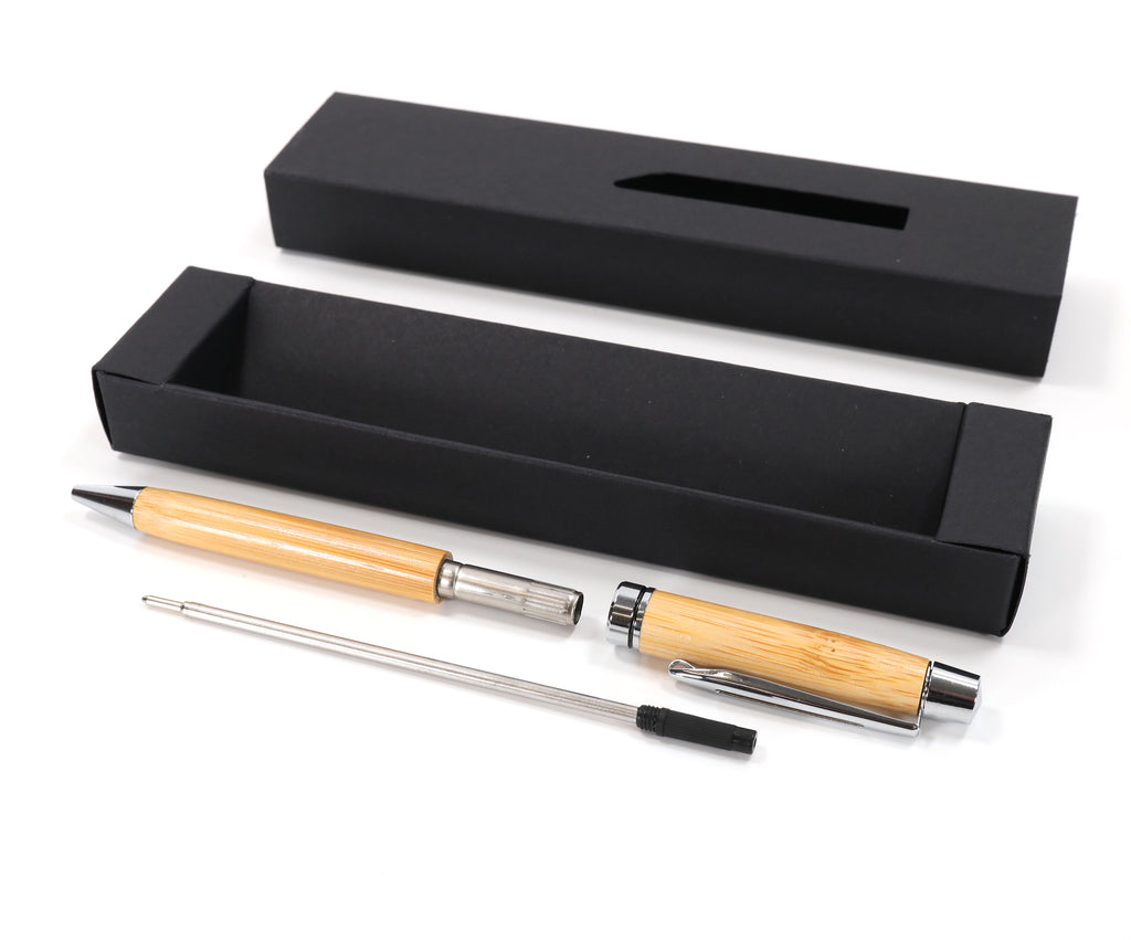 Personalised Bamboo Wooden Ballpoint Eco Pen + Gift Box