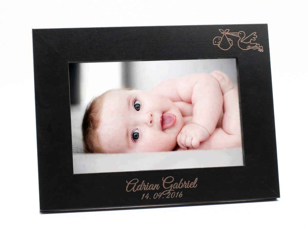 Personalised Photo Picture Frame - black/white, 4x6" 5x7" 6x8" 8x10" size