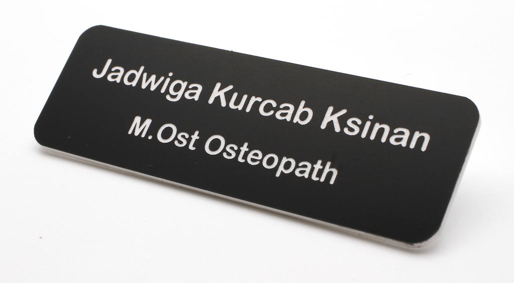 Personalised Premium Name Badge Staff ID Tag With Pin