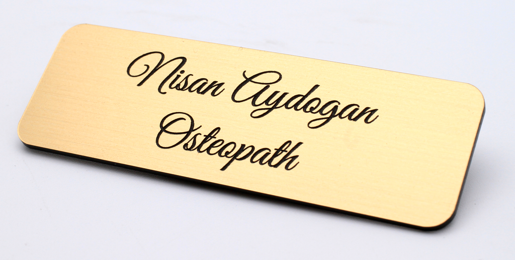 Personalised Premium Name Badge Staff ID Tag With Pin