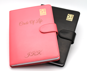 Personalised Premium 5 Year Diary Organiser A5 size Faux Leather