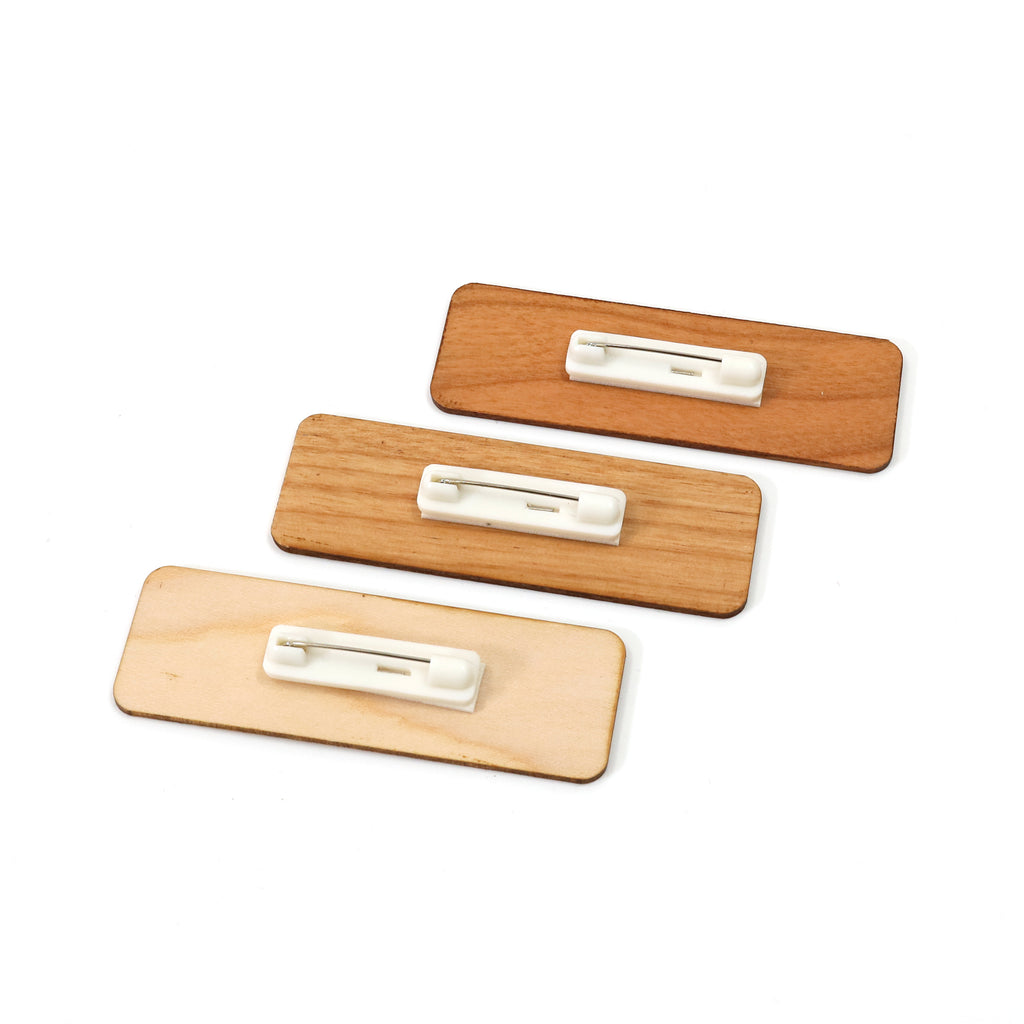 Personalised Wooden Eco Name Badge Staff ID | Design Your Custom Tag