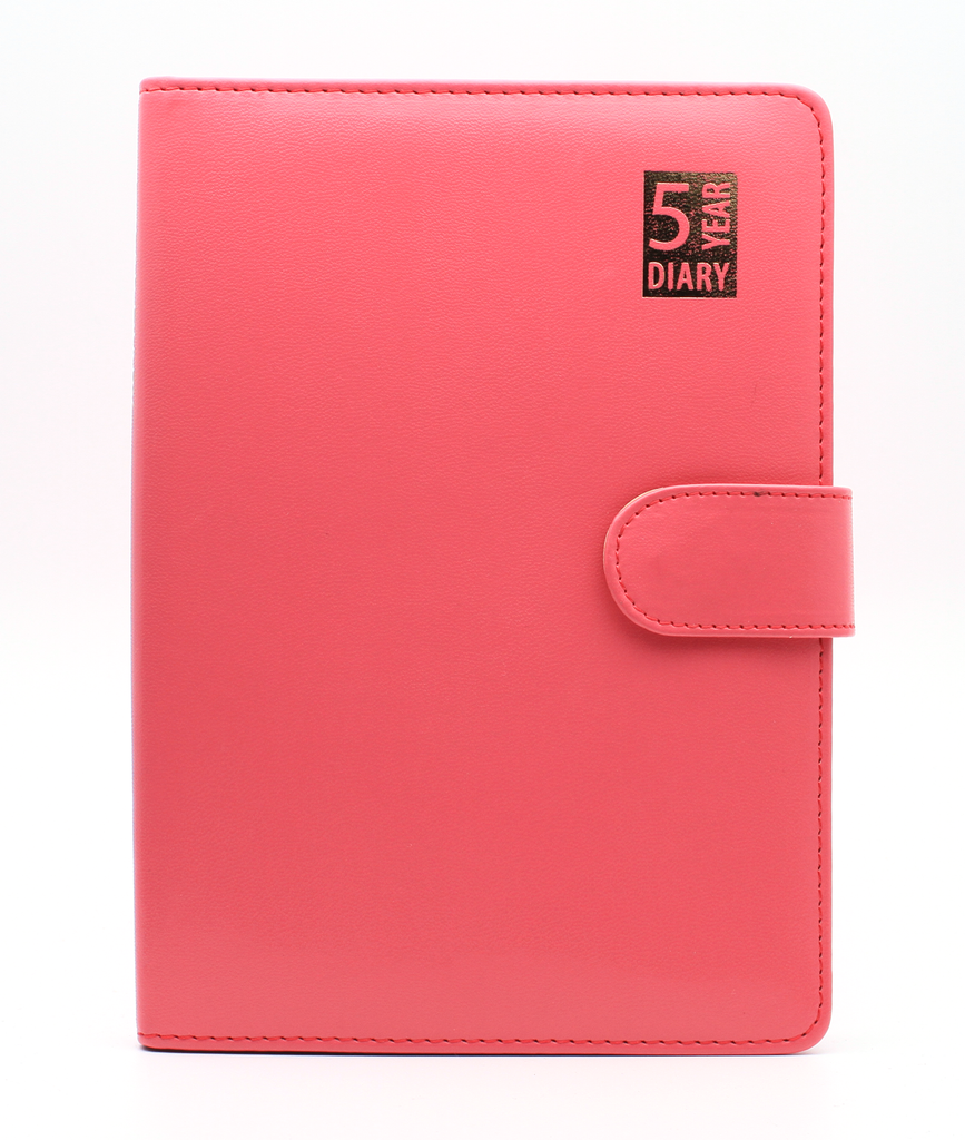 Personalised Premium 5 Year Diary Organiser A5 size Faux Leather