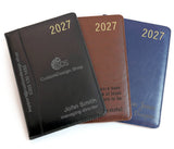 Personalised Executive 2027 Diary Organiser, A4/A5 size | Custom Engraved Planner (UK dates)