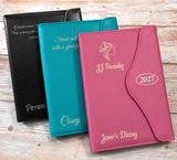Personalised 2027 Diary Organiser, A5/A6 size | Custom Engraved Planner (UK dates)