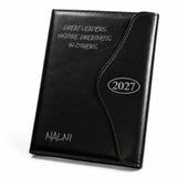 Personalised 2027 Diary Organiser, A5/A6 size | Custom Engraved Planner (UK dates)