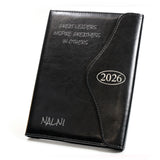 Personalised Diary Organiser 2026, A5/A6 size | Custom Engraved Planner (UK dates)