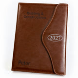 Personalised 2027 Diary Organiser, A5/A6 size | Custom Engraved Planner (UK dates)