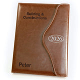 Personalised Diary Organiser 2026, A5/A6 size | Custom Engraved Planner (UK dates)